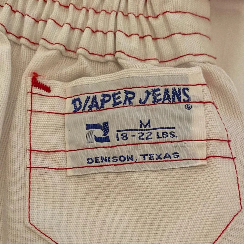 Vintage Diapher Jeans (18-22 lbs.) Red and Cream Bandana Shirt & Shorts Set
